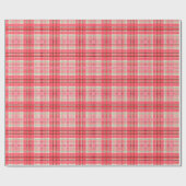 Roze Plaid Tartan Cadeaupapier (Vlak)