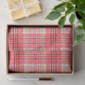 Roze Plaid Tartan Tissuepapier (Geschenk)