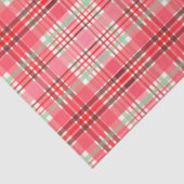 Roze Plaid Tartan Tissuepapier (Detail)