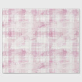 Roze Plaid Witte Verjaardag Cadeaupapier (Vlak)