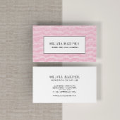 Roze | Plain Elegant Linen Watch Professional Visitekaartje