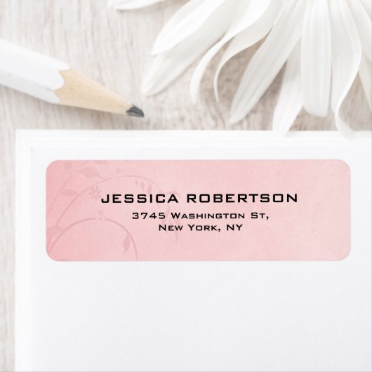 Roze Plain Elegant Modern Trendy Etiket (Insitu)