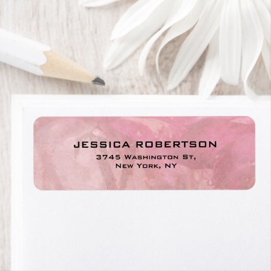 Roze Plain Elegant Modern Trendy Etiket (Insitu)