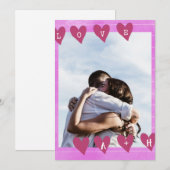Roze plakboek Foto Valentijnsdag Kaart (Voorkant / Achterkant)