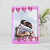 Roze plakboek Foto Valentijnsdag Kaart (Staand voorkant)