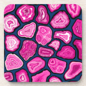 Roze plakjes bier onderzetter (Voorkant)