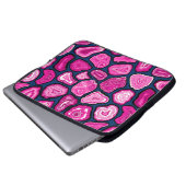 Roze plakjes laptop sleeve (Voorkant onderkant)
