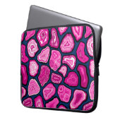 Roze plakjes laptop sleeve (Voorkant Links)