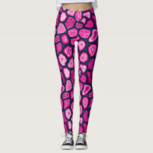 Roze plakjes leggings