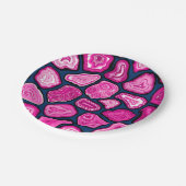 Roze plakjes papieren bordje (Gekanteld)