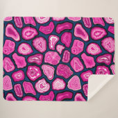 Roze plakjes sherpa deken (Voorkant (horizontaal))