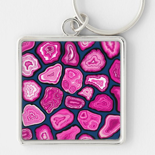 Roze plakjes sleutelhanger (Voorkant)