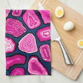 Roze plakjes theedoek (Quarter Fold)