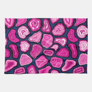 Roze plakjes theedoek