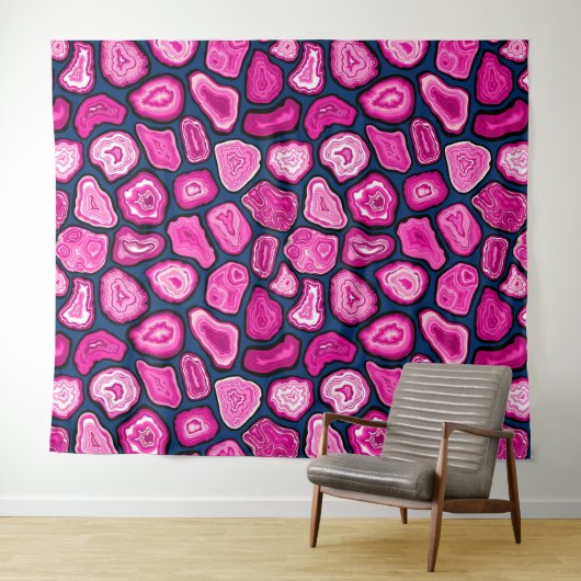 Roze plakjes wandkleed (In Situ (horizontaal))