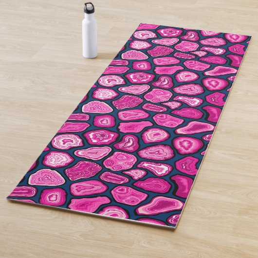 Roze plakjes yogamat (In situ)