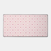 Roze plakken en harten bureaumat (Voorkant)
