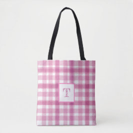 Roze Plakken Monogram Custom Tote Bag