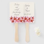 Roze plakkers om hand te houden handwaaier (Voorkant en achterkant)