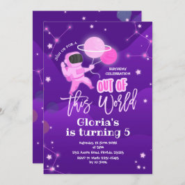 Roze planetruimte uit deze wereld van zaterdag kaart