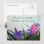 Roze Planten Briefkaart (Voorkant / Achterkant)