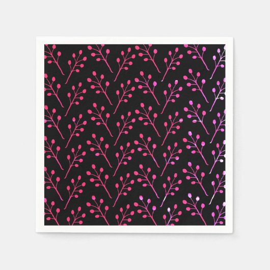 Roze Planten Servet (Voorkant)