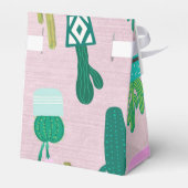 Roze Planten van de Zuidwestelijke Cacti Cactus Bedankdoosjes (Achterkant)