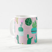 Roze Planten van de Zuidwestelijke Cacti Cactus Koffiemok (Voorkant links)