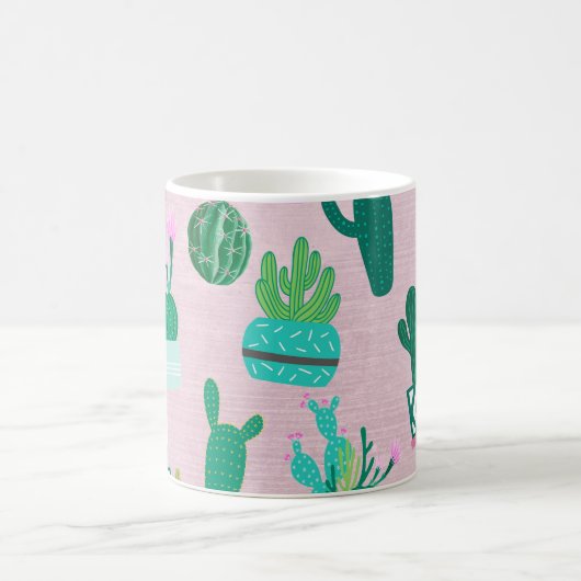 Roze Planten van de Zuidwestelijke Cacti Cactus Koffiemok (Center)