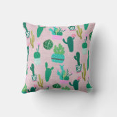 Roze Planten van de Zuidwestelijke Cacti Cactus Kussen (Achterkant)