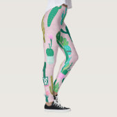 Roze Planten van de Zuidwestelijke Cacti Cactus Leggings (Rechts)