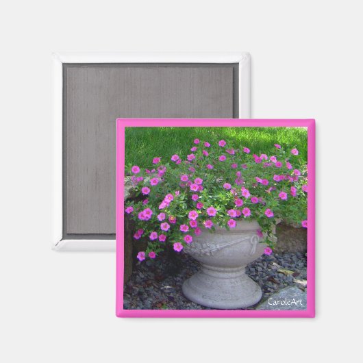 Roze Planter Magneet (Voorkant / Achterkant)