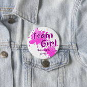 Roze plash Geslacht Team Girl roze Button (In situ)
