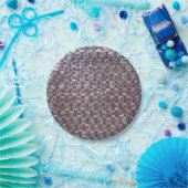 Roze plastic luchtbelletjes bekijken papieren Bord (Feest)