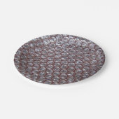 Roze plastic luchtbelletjes bekijken papieren Bord (Gekanteld)