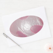 roze plastic ovale sticker (Envelop)