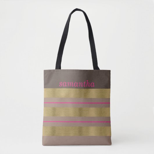 Roze plastic tote bag (Voorkant)