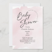 Roze plastic was Waterverf Babymeisje Baby shower Kaart (Voorkant)