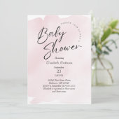 Roze plastic was Waterverf Babymeisje Baby shower Kaart (Staand voorkant)