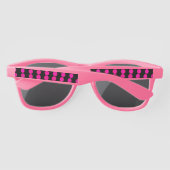 Roze plastic zonnebril (Achterkant)