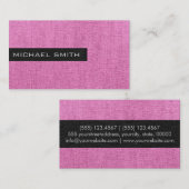 Roze platin Elegant Monogram Visitekaartje (Voorkant / Achterkant)