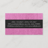 Roze platin Elegant Monogram Visitekaartje (Achterkant)