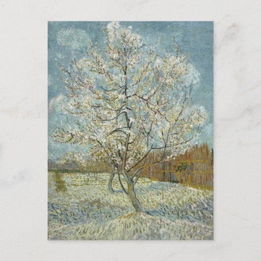 Roze platte boom van Vincent Van Gogh Briefkaart (Voorkant)