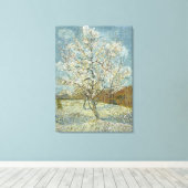 Roze platte boom van Vincent Van Gogh Canvas Afdruk (Insitu (Houten vloer))