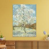 Roze platte boom van Vincent Van Gogh Canvas Afdruk (Insitu (Woonkamer))