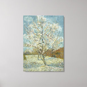 Roze platte boom van Vincent Van Gogh Canvas Afdruk