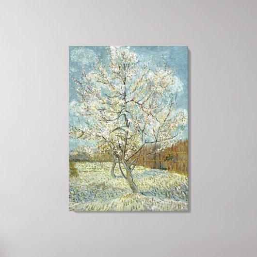 Roze platte boom van Vincent Van Gogh Canvas Afdruk (Voorkant)