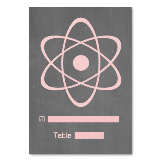 Roze platte kaart voor atoomalkbord (Voorkant)