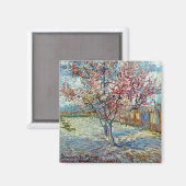 Roze platte structuur (F394) Van Gogh Fine Art Magneet (Voorkant / Achterkant)