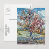Roze platte structuur Van Gogh Fine Art Briefkaart (Voorkant / Achterkant)